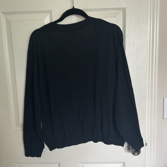 Black V-Neck Sweater - Picture 3 of 6
